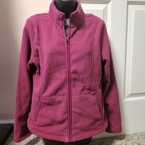 Merona Vibrant Fuchsia Zip-Up Fleece Jacket